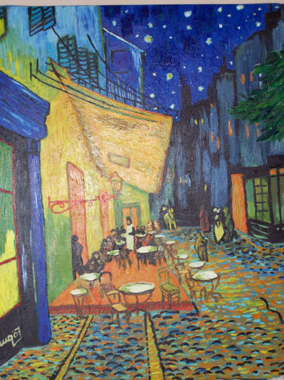 Terraza de Café por la noche - Van Gogh Óleo Lienzo Paisaje