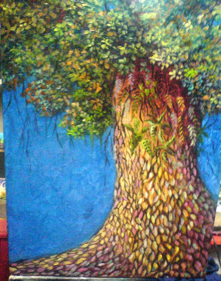 arbol de vida Óleo Lienzo Paisaje