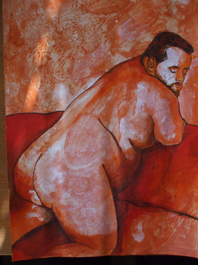 desnudo en rojo