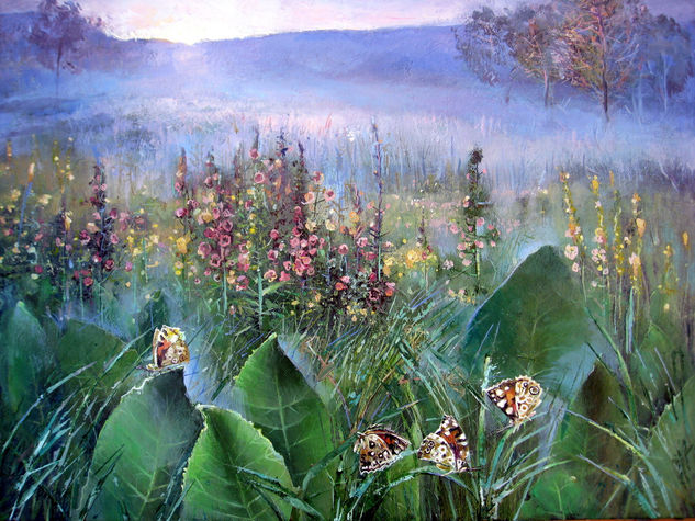 el sueño de las mariposas Oil Canvas Landscaping