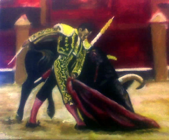 LA LIDIA Oil Canvas Figure Painting