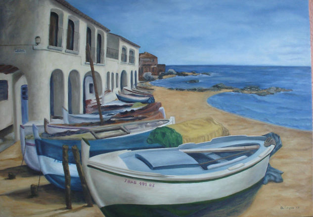 CALELLA DE PALAFRULLEL Oil Canvas Marine Painting