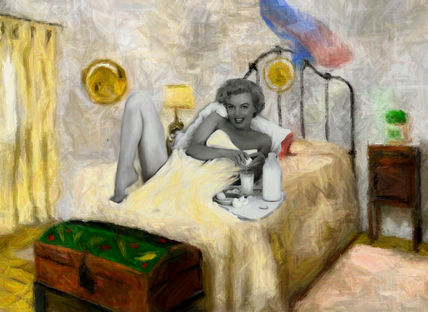Marylin desayunando