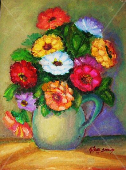 "MINI FLORES" Oil Canvas Landscaping