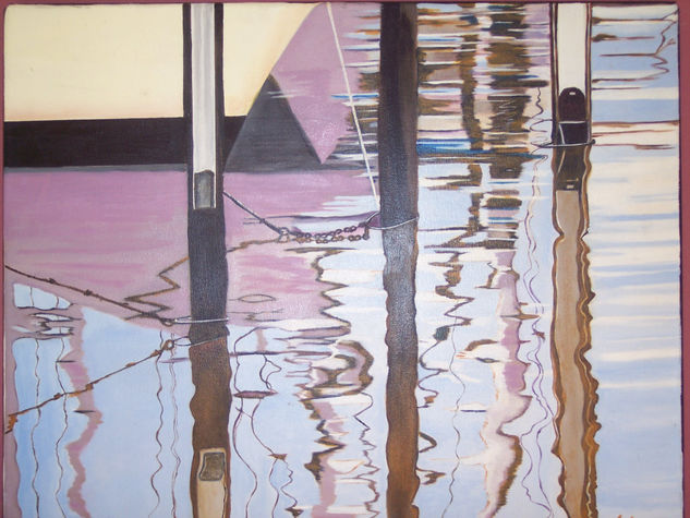 Reflejos Oil Canvas Marine Painting