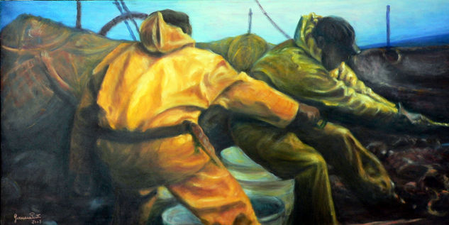 Pescatori 2 Oil Canvas Figure Painting