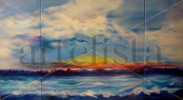 AMANECIENDO Oil Canvas Marine Painting