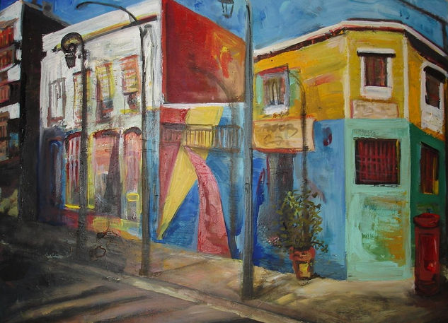 ESQUINA DE LA BOCA Oil Canvas Floral Painting