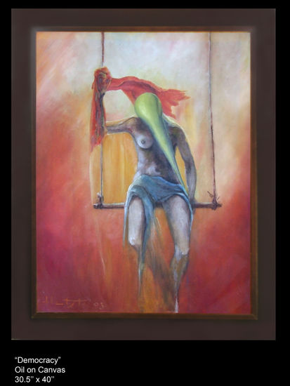 DEMOCRACIA Oil Canvas Figure Painting