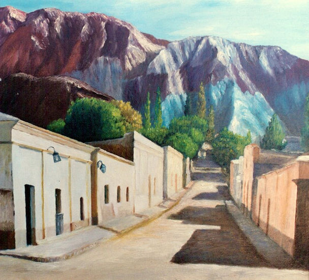 Calle de Purmamarca - I - Óleo Lienzo Paisaje