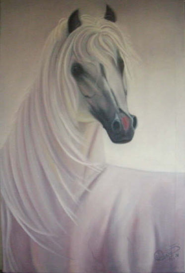 EL CABALLO.. Oil Canvas Animals