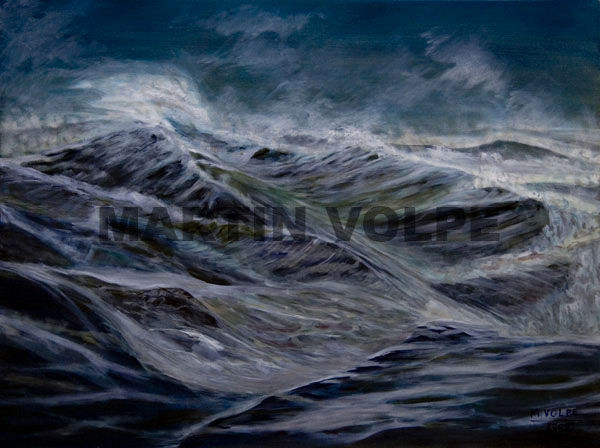 Mar Azul Oil Canvas Marine Painting