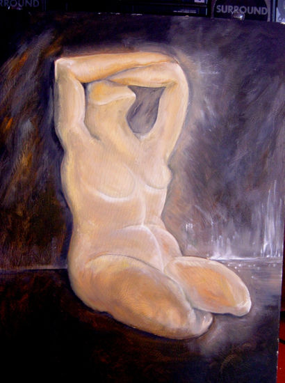 EXTASIS Oil Panel Figure Painting