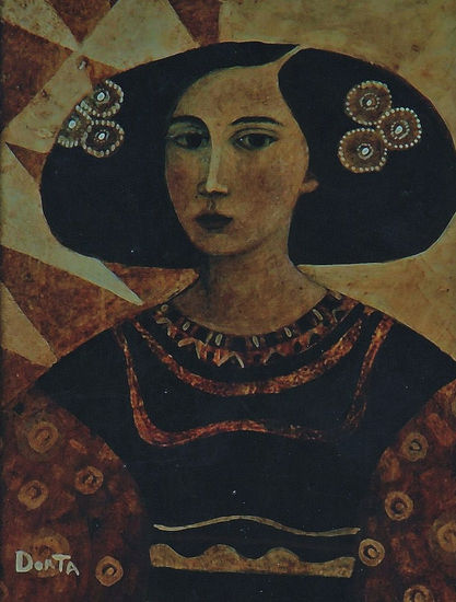 UNA MENINA. Media Mixta Tabla Figura