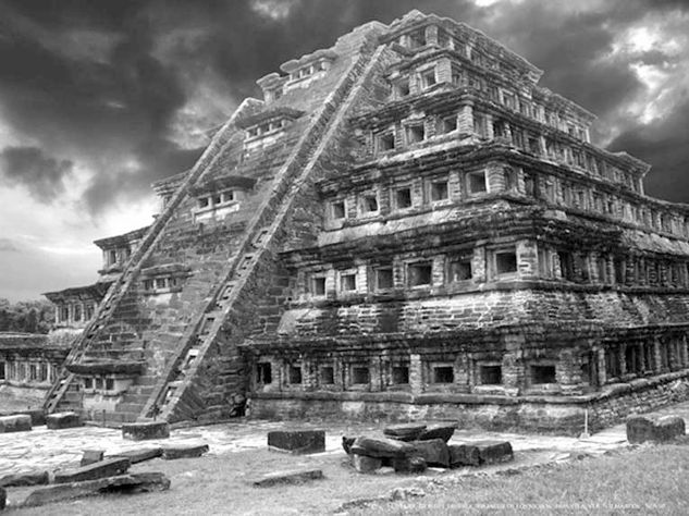 El Tajin_ Veracruz_Mexico Architecture and Interiorism Black and White (Digital)