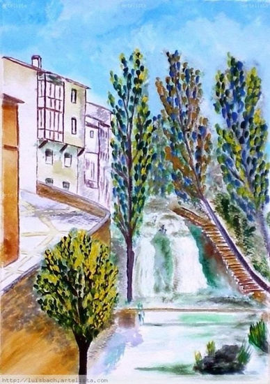 Cascadas del rio Cifuentes en Trillo, GUADALAJARA. Acrylic Paper Landscaping