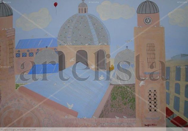 Iglesia Ntra Sra de Balvanera Oil Canvas Landscaping