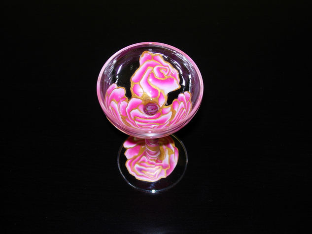 china Floral art Glass