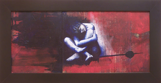 DIEZ Mixed media Panel Nude Paintings