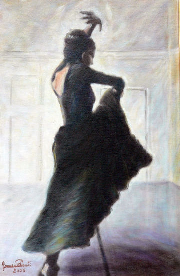 Ballerina Oil Canvas Figure Painting