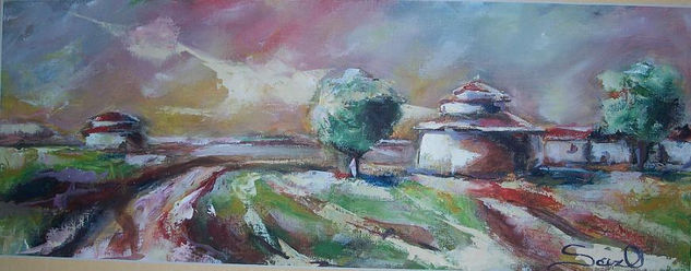 Palomares en Tierra de Campos Oil Paper Landscaping