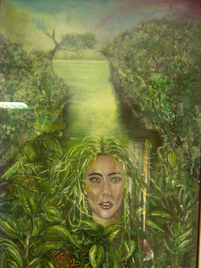 La mujer verde Acrylic Others Landscaping