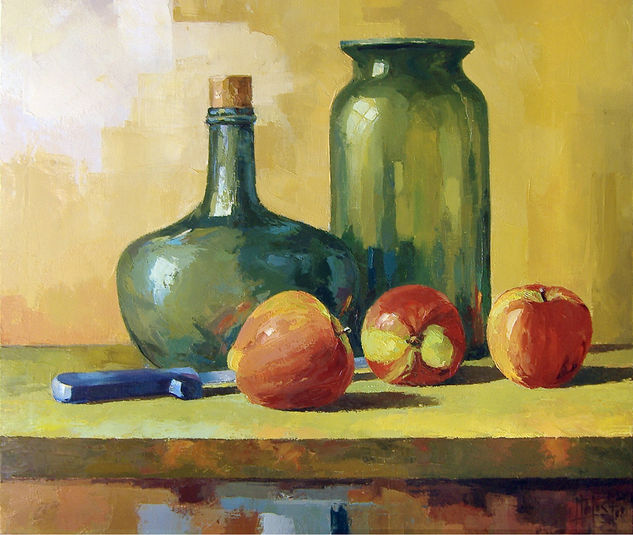 manzanas 1 Oil Canvas Still Life Paintings