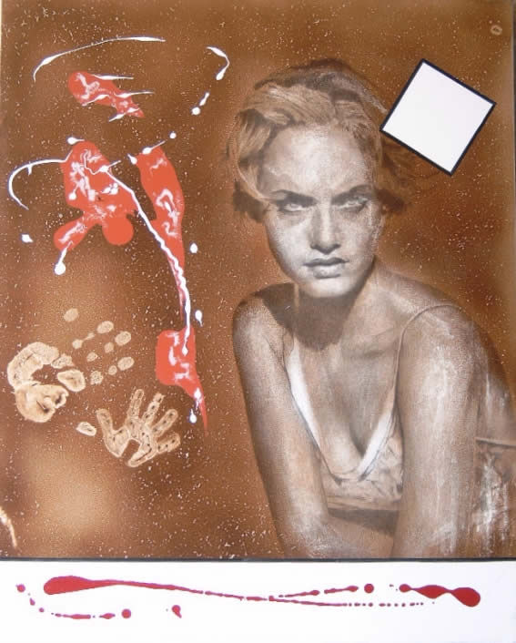 Mujer con la mano de miguel