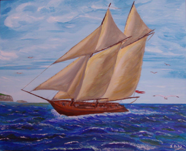 VELERO Oil Canvas Marine Painting