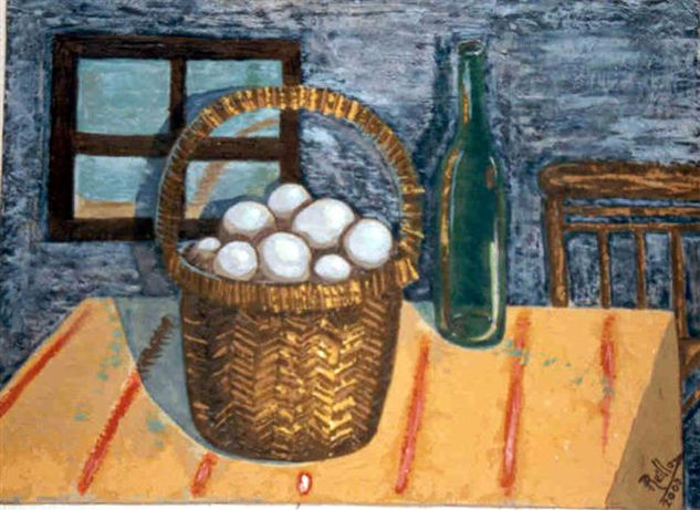 Cesta con huevos Oil