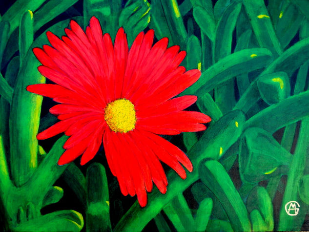 Flor estuarina Acrylic Canvas Floral Painting