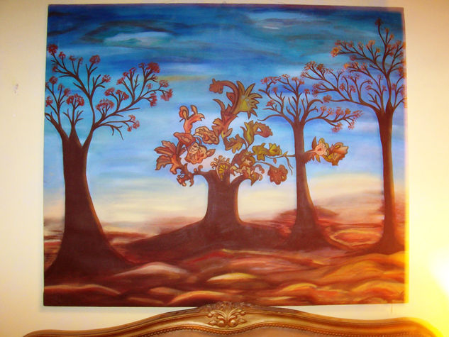 OTOÑO ENCANTADO Acrylic Canvas Landscaping