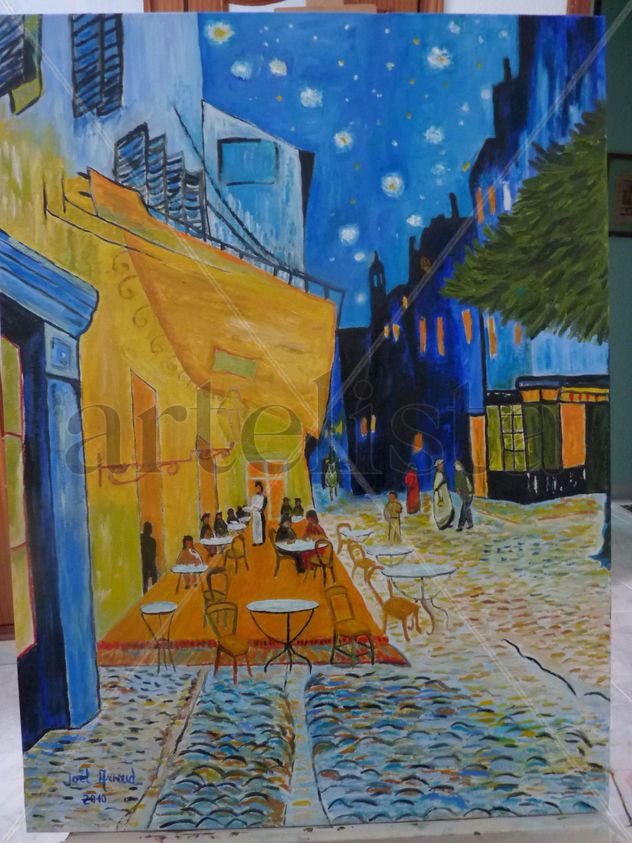 place Forum à Arles- copie de Van Gogh