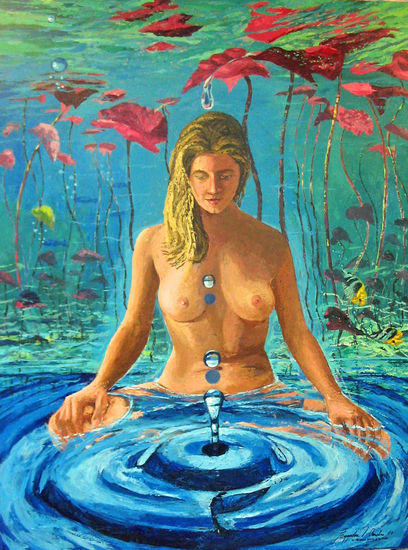 MI SIRENITA DE MAR Acrylic Canvas Nude Paintings