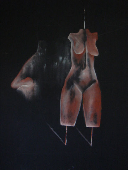 "SAGAS A MI ALUCINACIÓN" Oil Paper Figure Painting