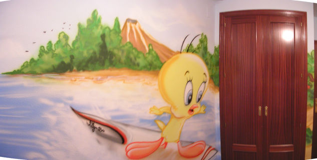 HABITACION TARZAN Y PIOLIN Acrylic Canvas