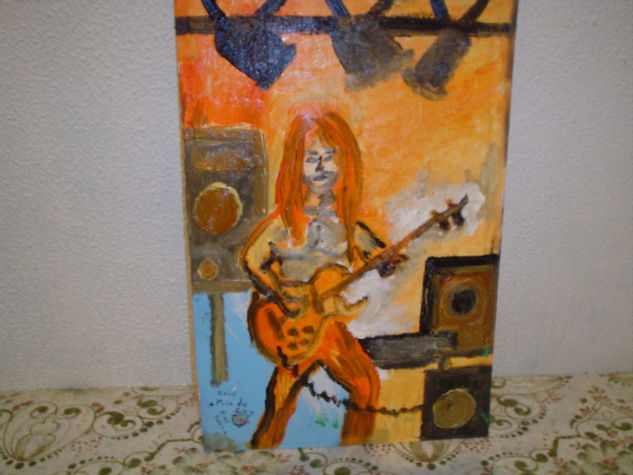 guitarman Oil Others Figure Painting