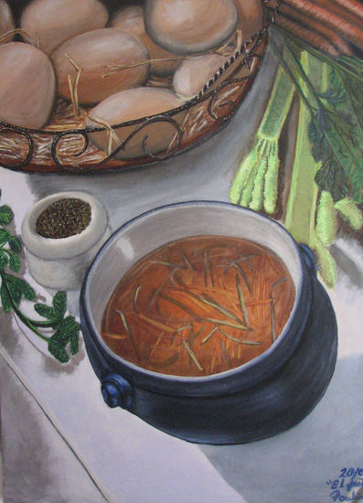 FESTIN I Oil Canvas Still Life Paintings