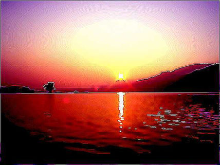 Puesta de sol en rojo