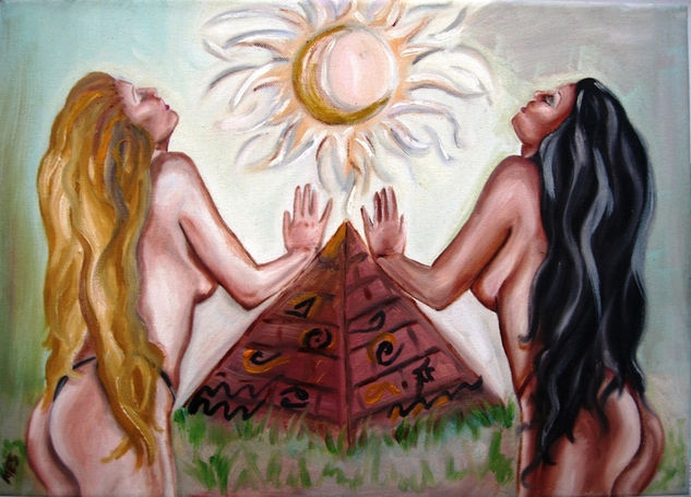 Gemini Oil Canvas Nude Paintings