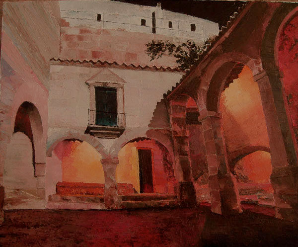 plaza armas dalt vila Oil Canvas Landscaping