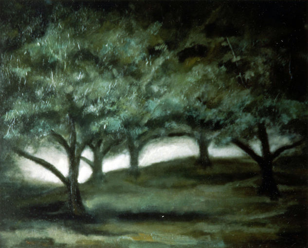 ANOCHECER EN EL BOSQUE Oil Canvas Landscaping