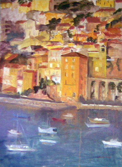 Villefranche sur mer Óleo Lienzo Marina