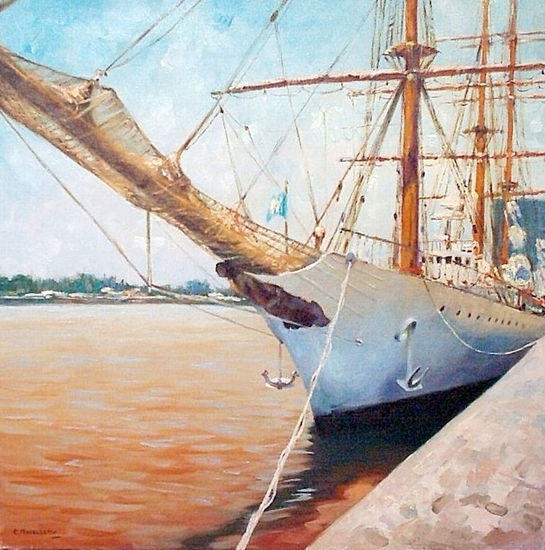 Fragata Libertad Oil Canvas Marine Painting