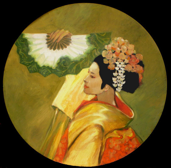 GEISHA NI Oil Canvas Figure Painting