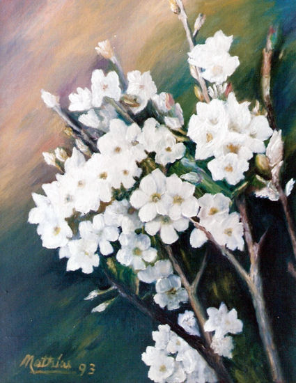 Flores de Cerezo Oil Canvas Floral Painting