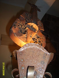 Viejo violin luz