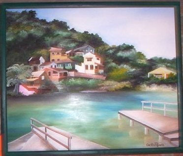 Lagoa Oil Canvas Landscaping