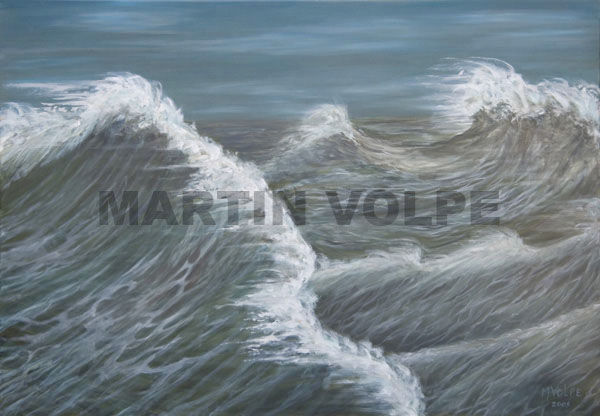 Mar verde Oil Canvas Marine Painting