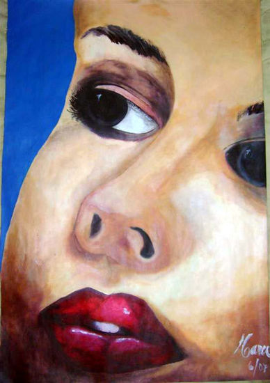 Mujer Acrylic Paper Portrait